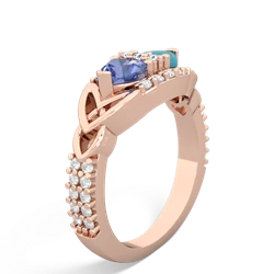 Tanzanite Sparkling Celtic Knot 14K Rose Gold ring R2645