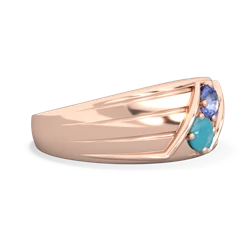 Tanzanite Men's Streamline 14K Rose Gold ring R0460