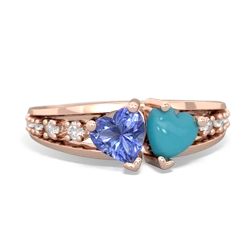 Tanzanite Heart To Heart 14K Rose Gold ring R3342