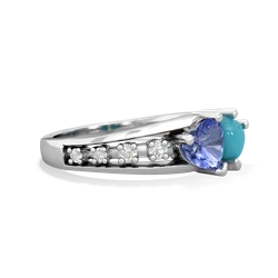 Tanzanite Heart To Heart 14K White Gold ring R3342