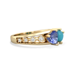 Tanzanite Heart To Heart 14K Yellow Gold ring R3342