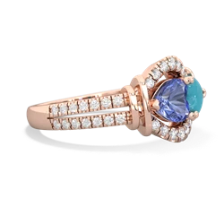 Tanzanite Art-Deco Keepsake 14K Rose Gold ring R5630