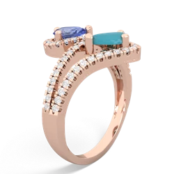 Tanzanite Diamond Dazzler 14K Rose Gold ring R3000