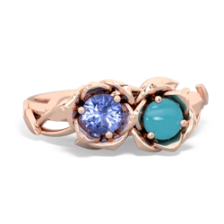 Tanzanite Rose Garden 14K Rose Gold ring R5510