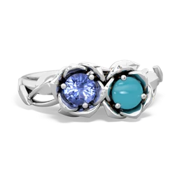 Tanzanite Rose Garden 14K White Gold ring R5510