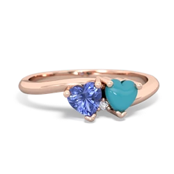 Tanzanite Sweethearts 14K Rose Gold ring R5260