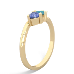 Tanzanite Sweethearts 14K Yellow Gold ring R5260