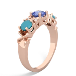 Tanzanite Hugs And Kisses 14K Rose Gold ring R5016