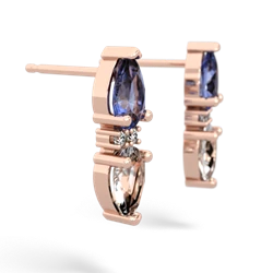 Tanzanite Bowtie Drop 14K Rose Gold earrings E0865