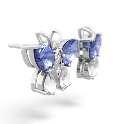 Tanzanite Butterfly 14K White Gold earrings E2215