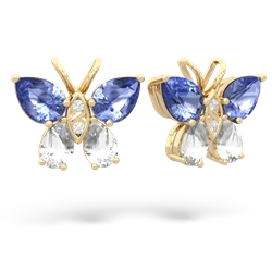 Tanzanite Butterfly 14K Yellow Gold earrings E2215