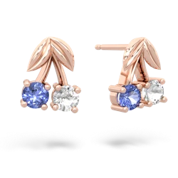 Tanzanite Sweet Cherries 14K Rose Gold earrings E7001