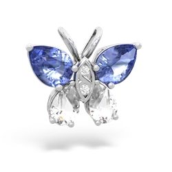 Tanzanite Butterfly 14K White Gold pendant P2215