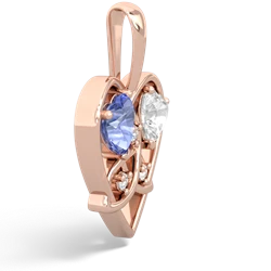 Tanzanite Celtic Trinity Heart 14K Rose Gold pendant P5331