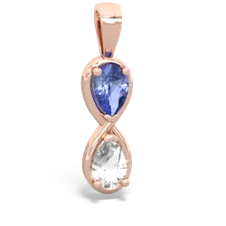 Tanzanite Infinity 14K Rose Gold pendant P5050