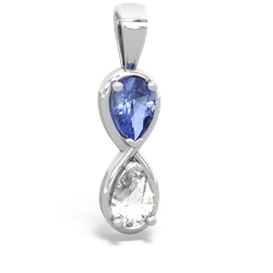 Tanzanite Infinity 14K White Gold pendant P5050