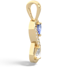 Tanzanite Diamond Infinity 14K Yellow Gold pendant P5390