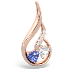 Tanzanite Keepsake Curves 14K Rose Gold pendant P5450