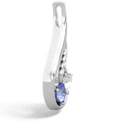 Tanzanite Keepsake Curves 14K White Gold pendant P5450