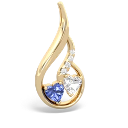 Tanzanite Keepsake Curves 14K Yellow Gold pendant P5450