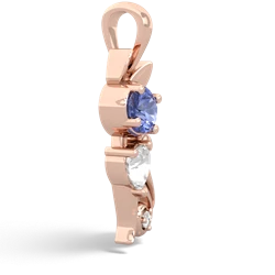 Tanzanite Kitten 14K Rose Gold pendant P5780