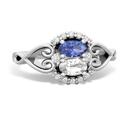 Tanzanite Love Nest 14K White Gold ring R5860