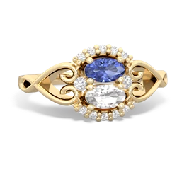 Tanzanite Love Nest 14K Yellow Gold ring R5860