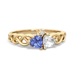 Tanzanite Heart To Heart Braid 14K Yellow Gold ring R5870