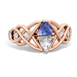 Tanzanite Keepsake Celtic Knot 14K Rose Gold ring R5300