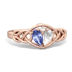 Tanzanite Celtic Love Knot 14K Rose Gold ring R5420