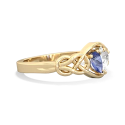 Tanzanite Celtic Love Knot 14K Yellow Gold ring R5420