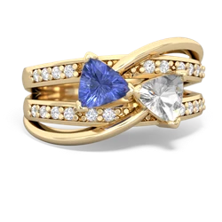 Tanzanite Bowtie 14K Yellow Gold ring R2360