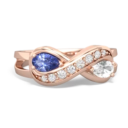 Tanzanite Diamond Infinity 14K Rose Gold ring R5390