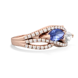 Tanzanite Diamond Rivers 14K Rose Gold ring R3070