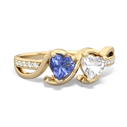 Tanzanite Side By Side 14K Yellow Gold ring R3090