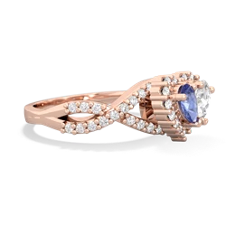 Tanzanite Diamond Twist 'One Heart' 14K Rose Gold ring R2640HRT