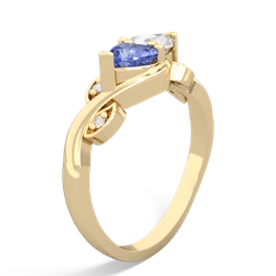 Tanzanite Floral Elegance 14K Yellow Gold ring R5790