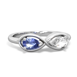 Tanzanite Infinity 14K White Gold ring R5050