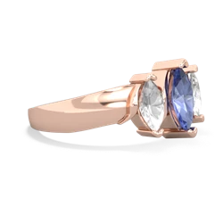 Tanzanite Three Peeks 14K Rose Gold ring R2433