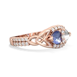 Tanzanite Sparkling Celtic Knot 14K Rose Gold ring R2645