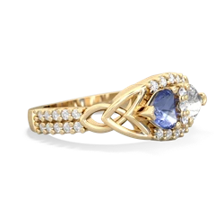 Tanzanite Sparkling Celtic Knot 14K Yellow Gold ring R2645