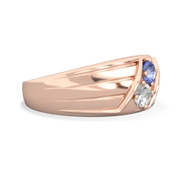 Tanzanite Men's Streamline 14K Rose Gold ring R0460