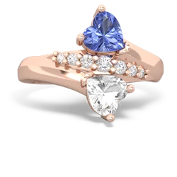 Tanzanite Heart To Heart 14K Rose Gold ring R2064