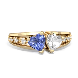 Tanzanite Heart To Heart 14K Yellow Gold ring R3342