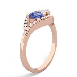 Tanzanite Mother And Child 14K Rose Gold ring R3010