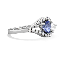 Tanzanite Mother And Child 14K White Gold ring R3010