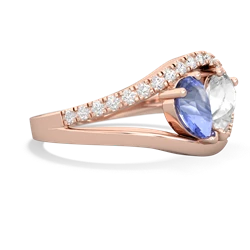 Tanzanite Nestled Heart Keepsake 14K Rose Gold ring R5650