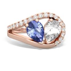 Tanzanite Nestled Heart Keepsake 14K Rose Gold ring R5650