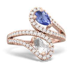 Tanzanite Diamond Dazzler 14K Rose Gold ring R3000