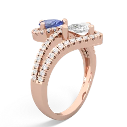 Tanzanite Diamond Dazzler 14K Rose Gold ring R3000